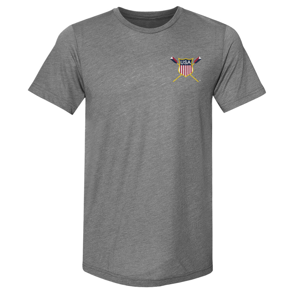 USRowing Emblem Pocket Color WHT (ONLINE ORDER ONLY)