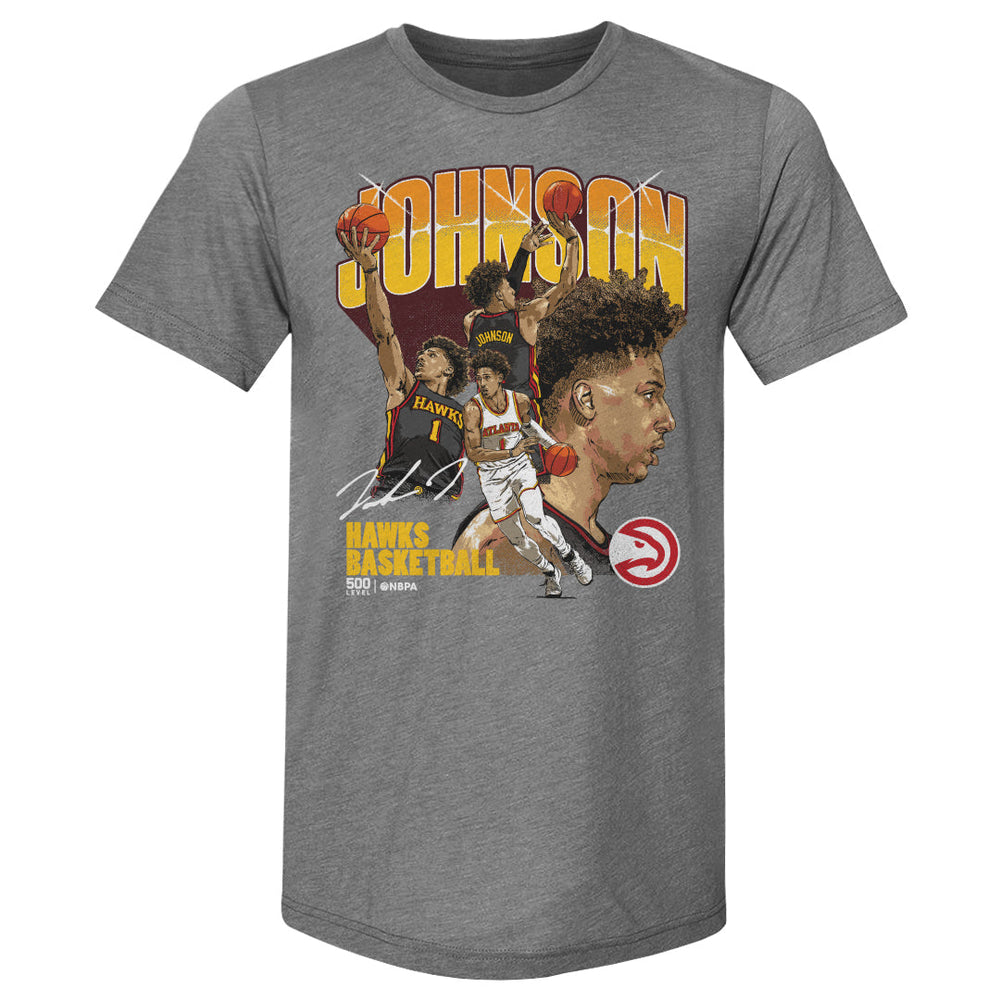 Jalen Johnson Atlanta Hawks Collage WHT (ONLINE ORDER ONLY)