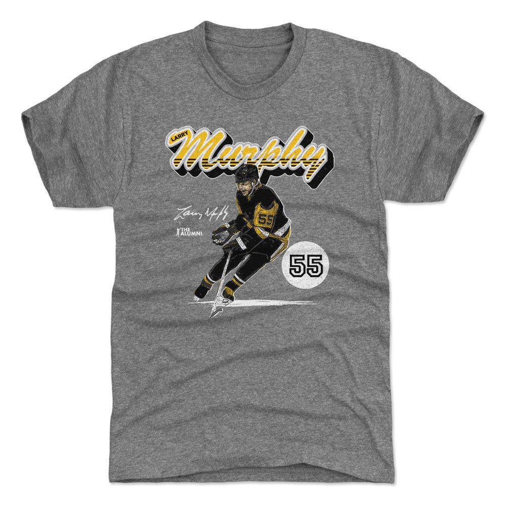 Larry Murphy Pittsburgh Retro Script WHT