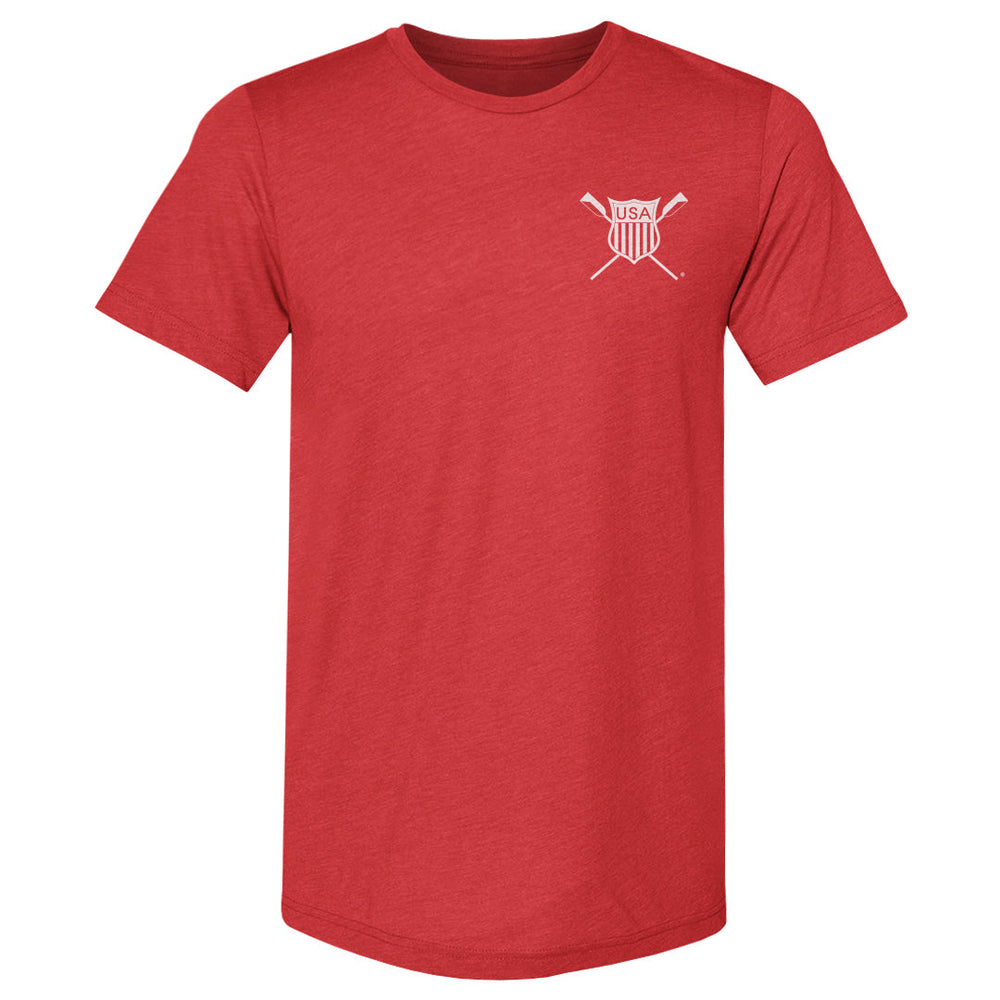 USRowing Emblem Pocket White WHT (ONLINE ORDER ONLY)