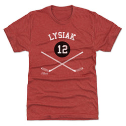 Tom Lysiak Chicago 12 Sticks WHT