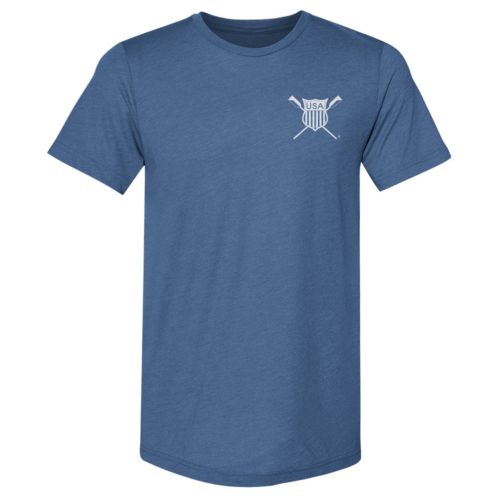 USRowing Emblem Pocket White WHT (ONLINE ORDER ONLY)