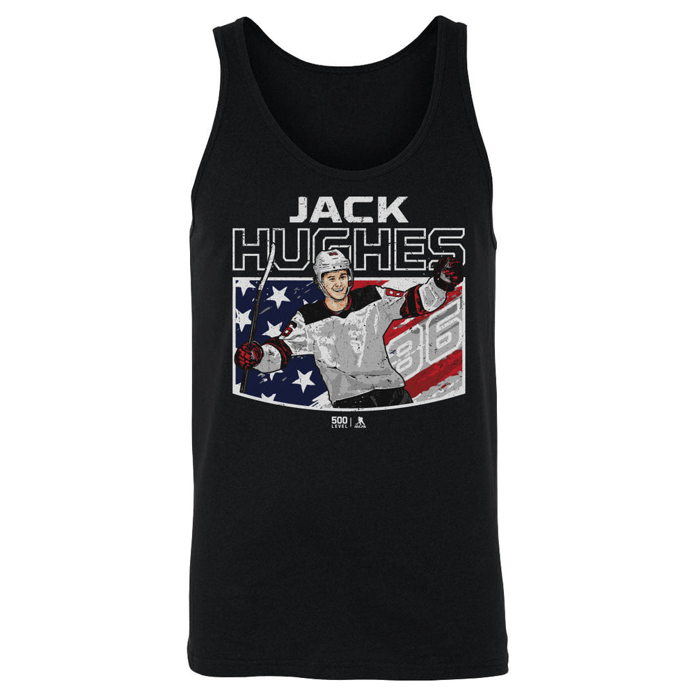 Jack Hughes New Jersey American Flag WHT (ONLINE ORDER ONLY)