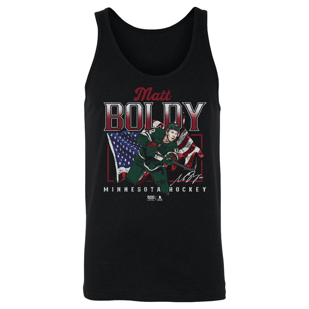 Matt Boldy Minnesota USA Flag WHT (ONLINE ORDER ONLY)