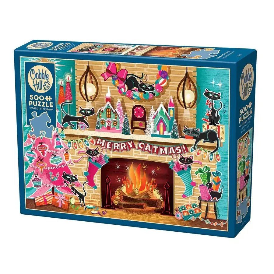 Merry Catmas 500 Piece Jigsaw Puzzle Cobble Hill (ONLINE ORDER ONLY)