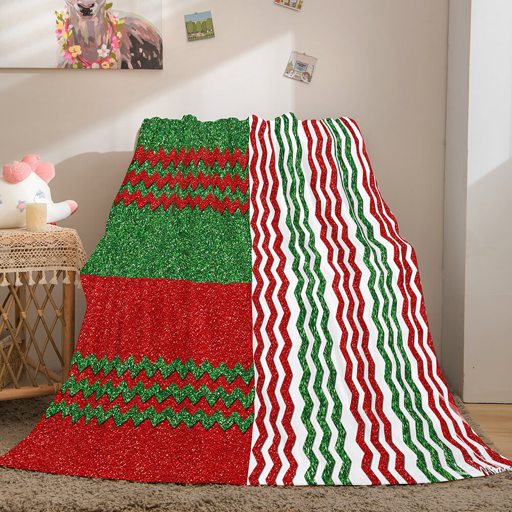 Merry Christmas Flannel Blanket Throw Blanket (Online Order Only)