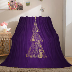 Merry Christmas Flannel Blanket Throw Blanket (Online Order Only)