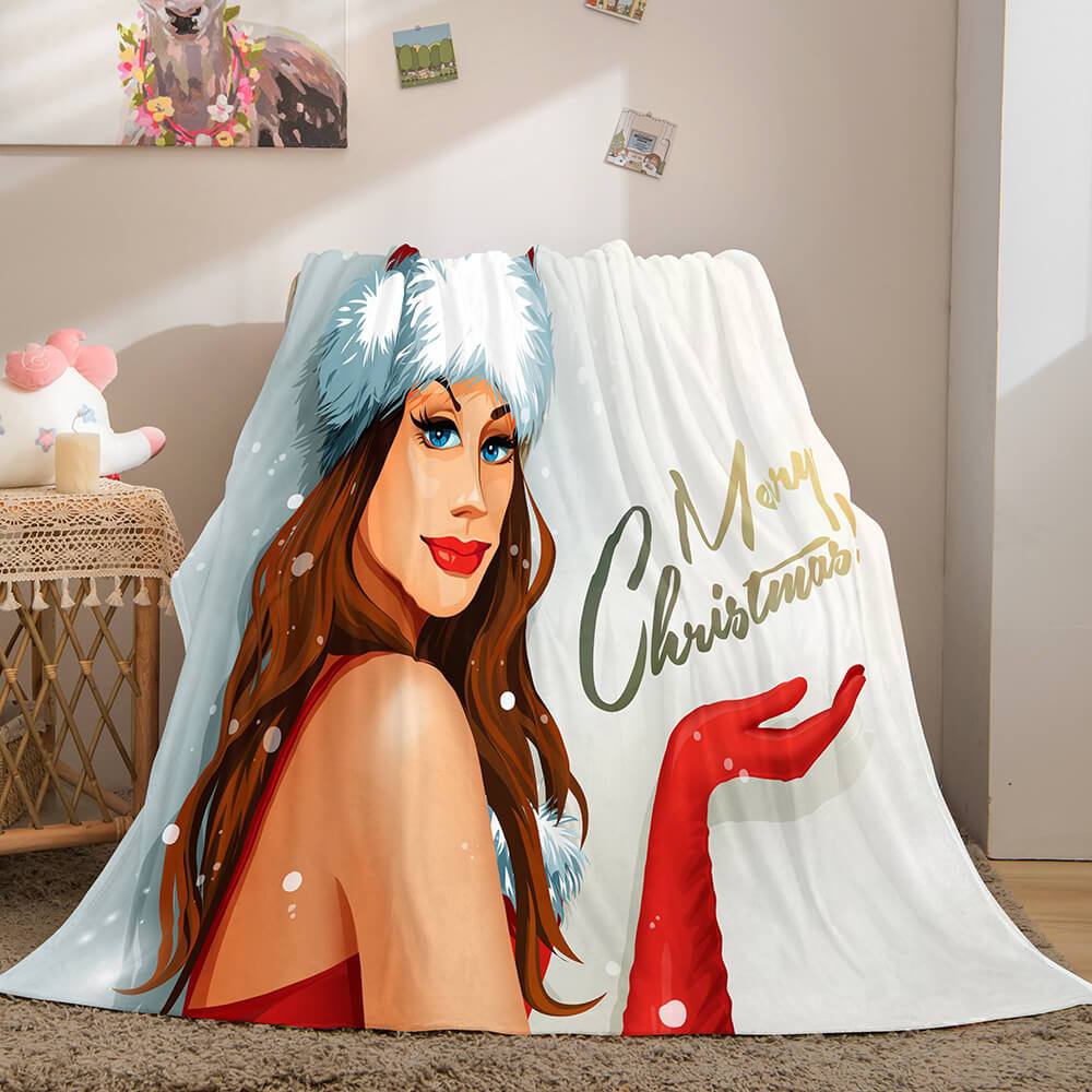 Merry Christmas Flannel Fleece Blanket (Online Order Only)