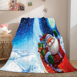 Merry Christmas Flannel Fleece Throw Cosplay Blanket (Online Order Only)