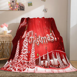 Merry Christmas Flannel Fleece Blanket (Online Order Only)