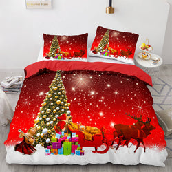 Merry Christmas Pattern Bedding Sets Quilt Cover Without Filler (Online Order Only)