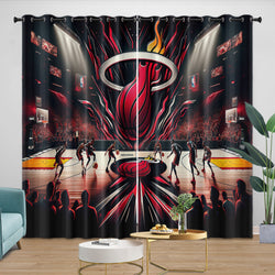 Miami Heat Curtains Blackout Window Drapes Room Decoration (Online Order Only)