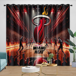 Miami Heat Curtains Blackout Window Drapes Room Decoration (Online Order Only)