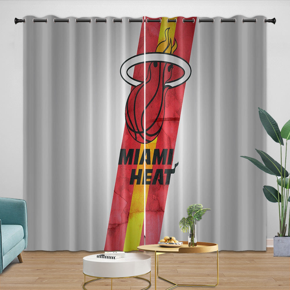 Miami Heat Curtains Blackout Window Drapes Room Decoration (Online Order Only)