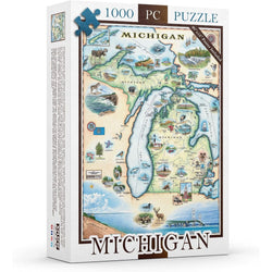 Michigan 1000 Piece Jigsaw Puzzle Xplorer Maps (ONLINE ORDER ONLY)