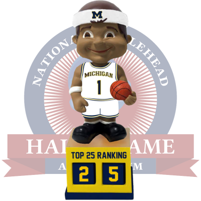 Michigan Wolverines Basketball Top 25 Ranking Tracker Bobblehead (Presale) (ONLINE ORDER ONLY)
