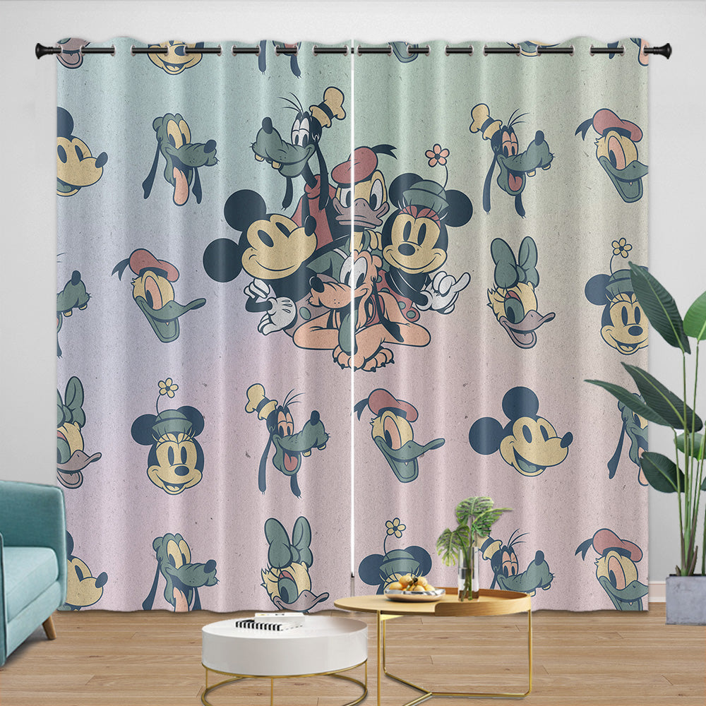 Mickey Mouse Curtains Blackout Window Drapes Room Decoration (Online Order Only)