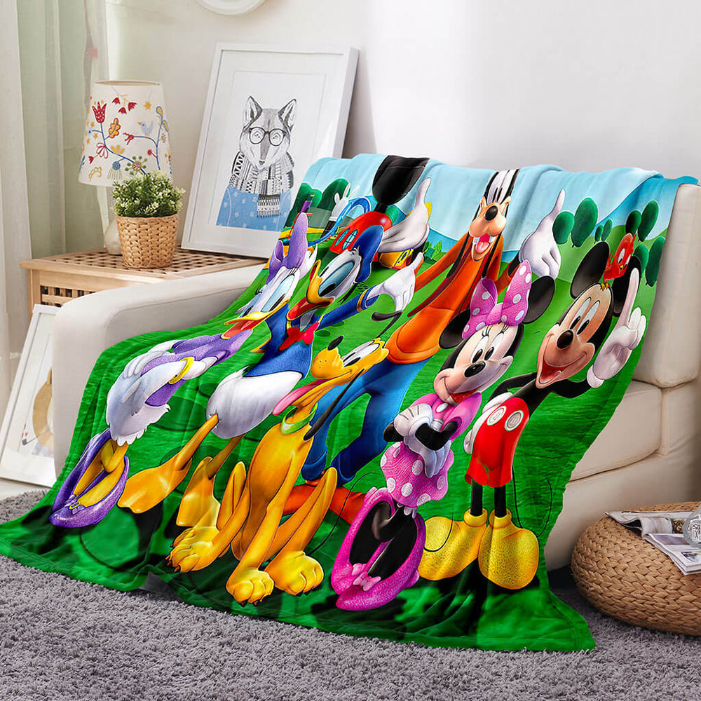 Mickey Mouse Pattern Blanket Flannel Throw Room Decoration (Online Order Only)