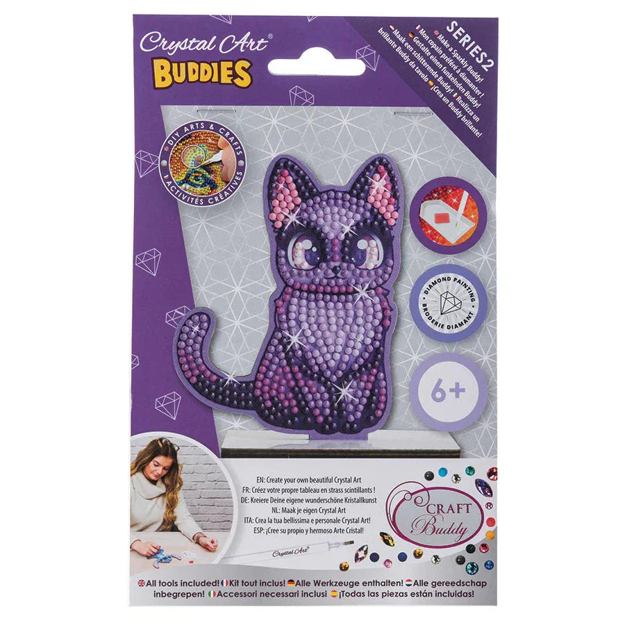 Midnight Cat Crystal Art Fantasy Buddies Kit Craft Buddy (ONLINE ORDER ONLY)