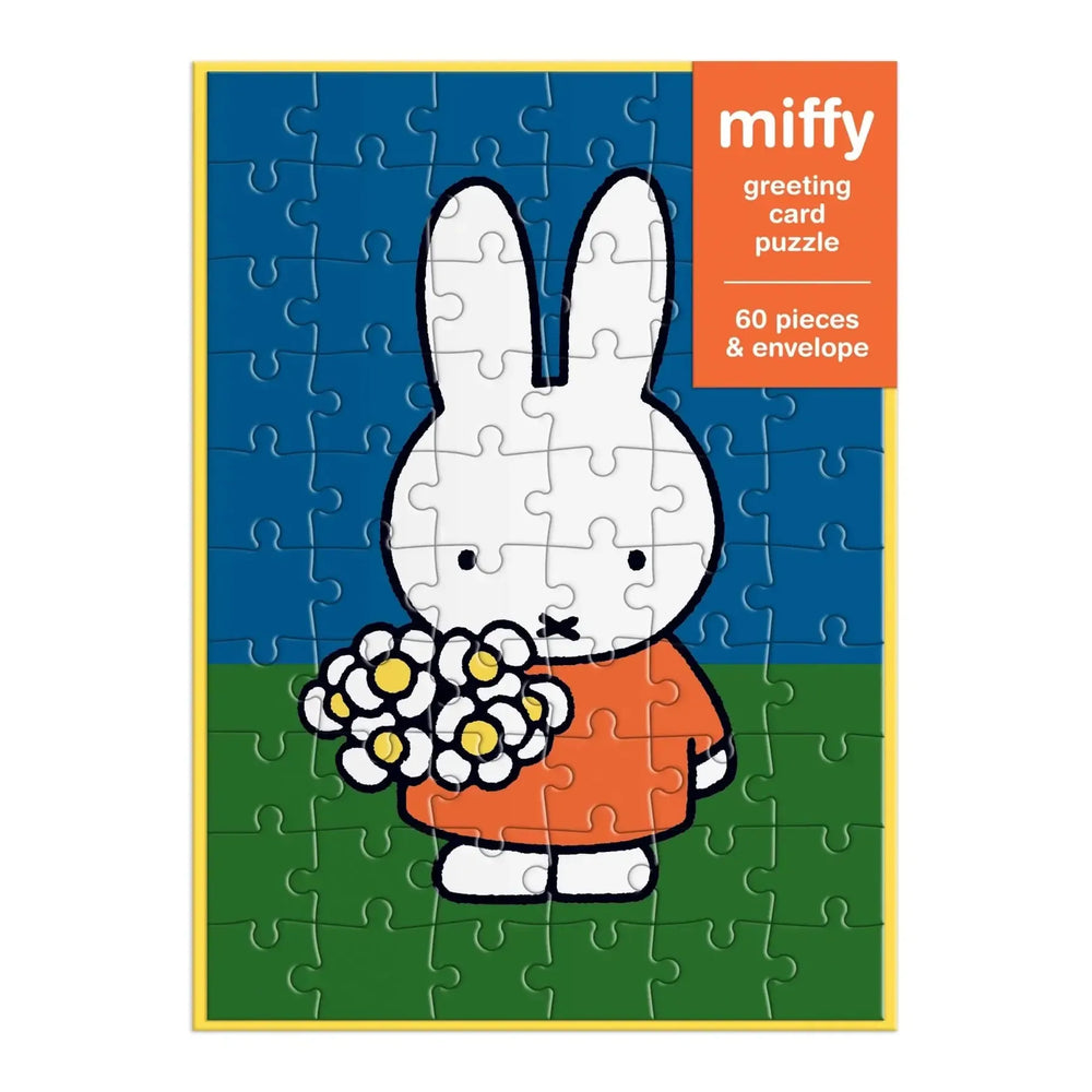 Miffy with Flowers Greeting Card 60 Piece Jigsaw Puzzle Galison (ONLINE ORDER ONLY)