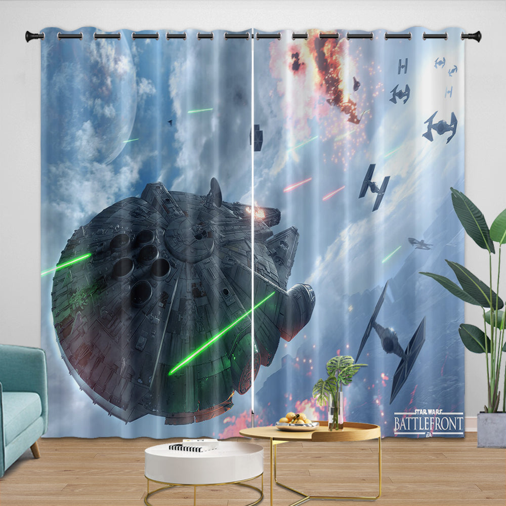 Millennium Falcon Curtains Blackout Window Drapes (ONLINE ORDER ONLY)