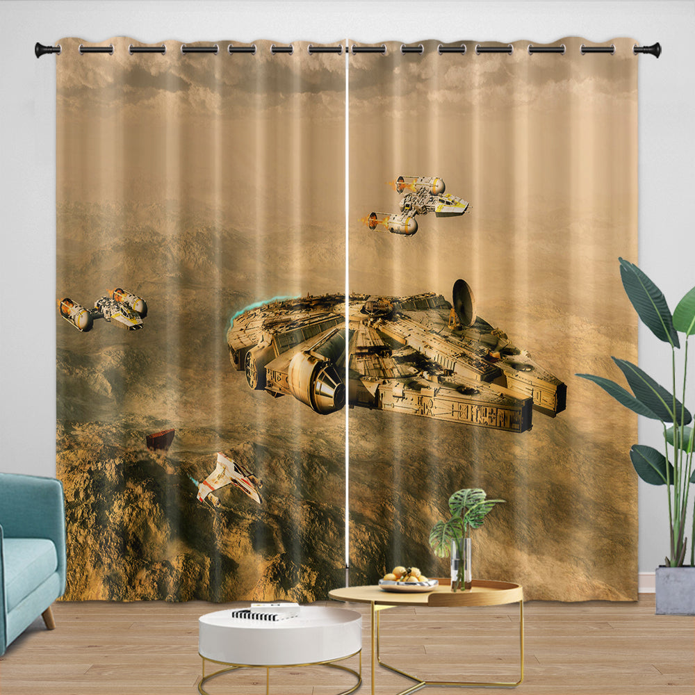 Millennium Falcon Curtains Blackout Window Drapes (ONLINE ORDER ONLY)