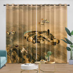 Millennium Falcon Curtains Blackout Window Drapes (ONLINE ORDER ONLY)