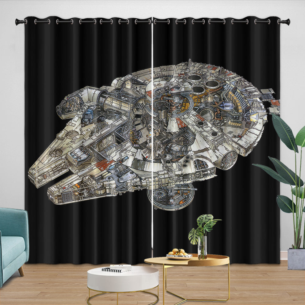 Millennium Falcon Curtains Blackout Window Drapes (ONLINE ORDER ONLY)