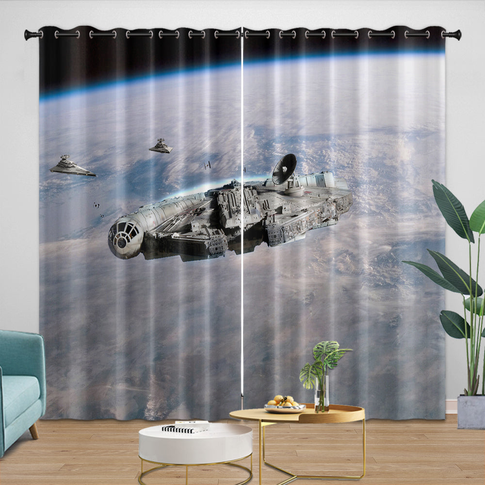 Millennium Falcon Curtains Blackout Window Drapes (ONLINE ORDER ONLY)