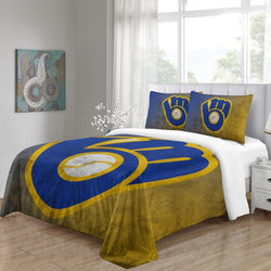 Milwaukee Brewers Bedding Set Quilt Cover Without Filler (Online Order Only)