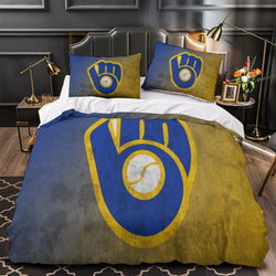 Milwaukee Brewers Bedding Set Quilt Cover Without Filler (Online Order Only)