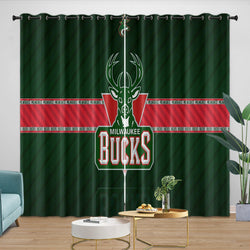 Milwaukee Bucks Curtains Blackout Window Drapes Room Decoration (Online Order Only)