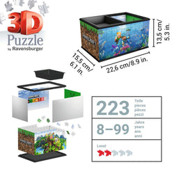 Minecraft Storage Box 223 Piece 3D Jigsaw Puzzle Ravensburger