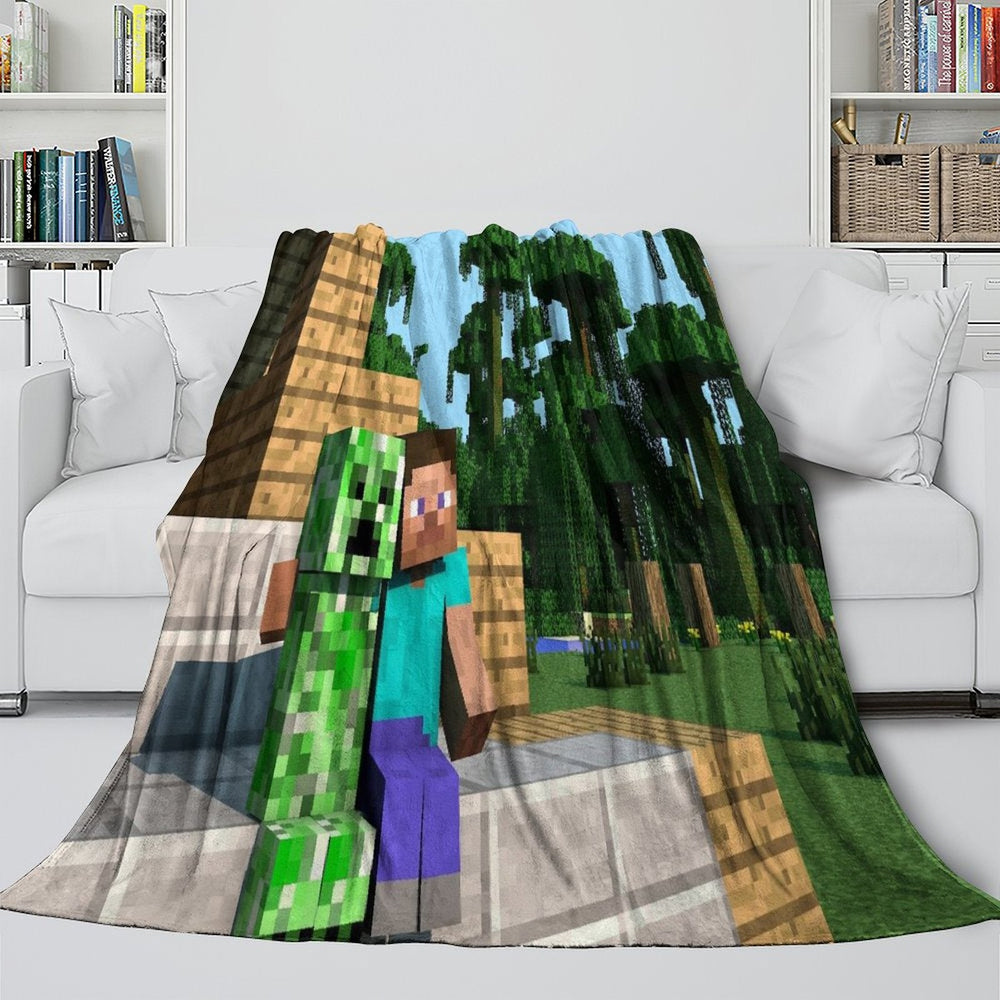 Minecraft Blanket Flannel Throw Kids Room Decoration (Online Order Only)