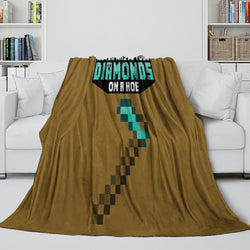 Minecraft Blanket Flannel Throw Kids Room Decoration (Online Order Only)