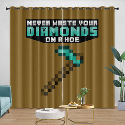 Minecraft Curtains Blackout Window Drapes Kids Room Decoration (Online Order Only)