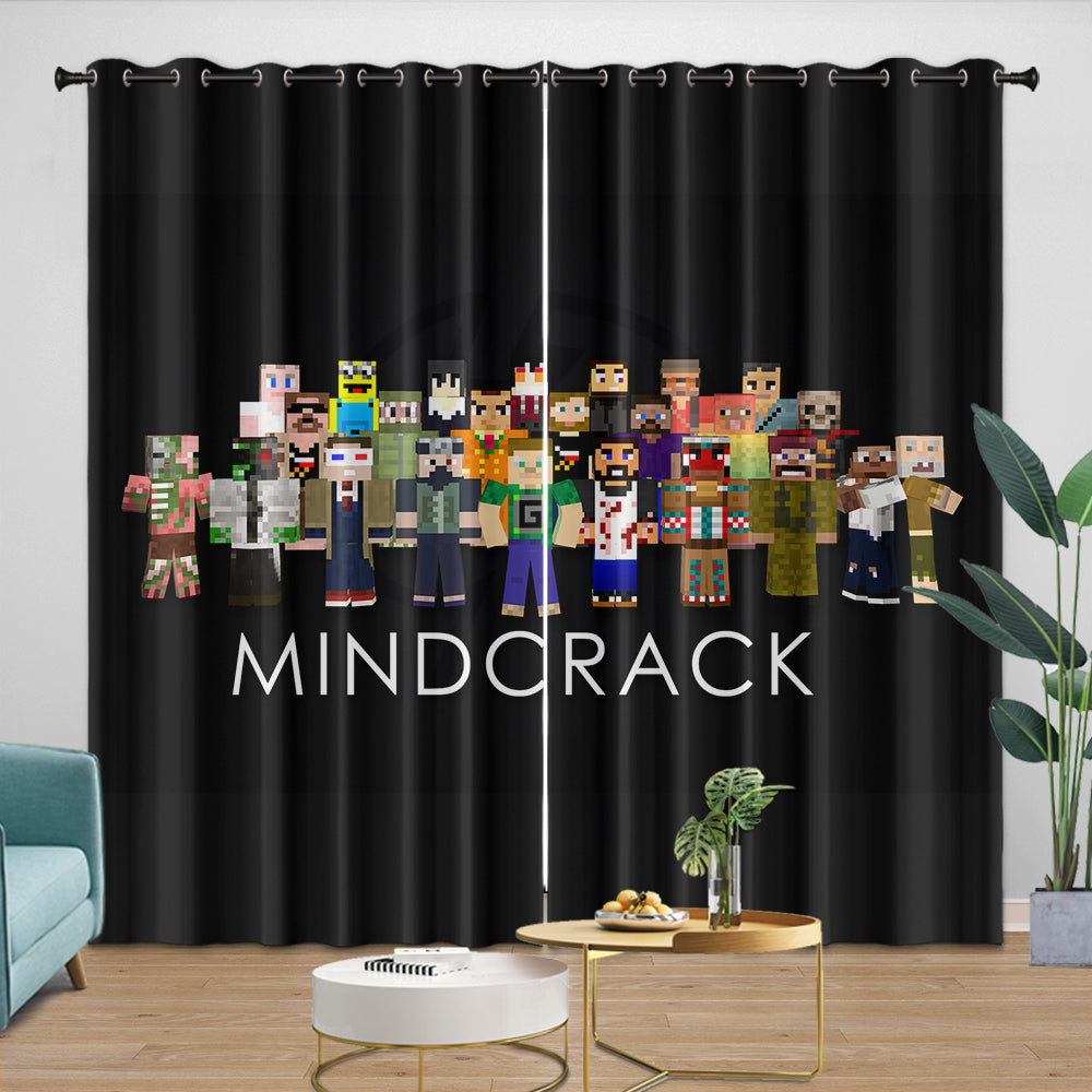 Minecraft Curtains Blackout Window Drapes Kids Room Decoration (Online Order Only)