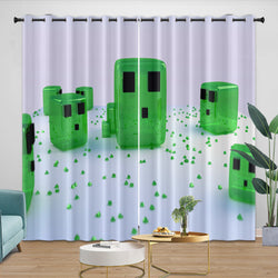 Minecraft Curtains Blackout Window Drapes Kids Room Decoration (Online Order Only)