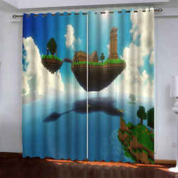 Minecraft Pattern Curtains Blackout Window Drapes (Online Order Only)