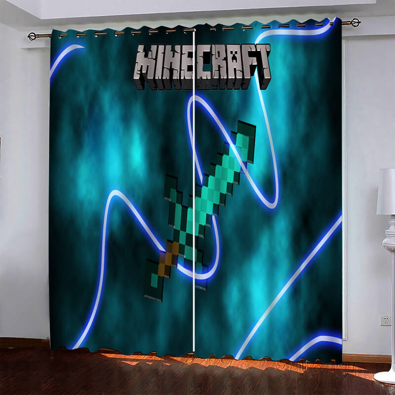 Minecraft Pattern Curtains Blackout Window Drapes (Online Order Only)