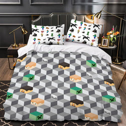Minecraft Pattern Duvet Cover Kids Room Bedding Sets (ONLINE ORDER ONLY)