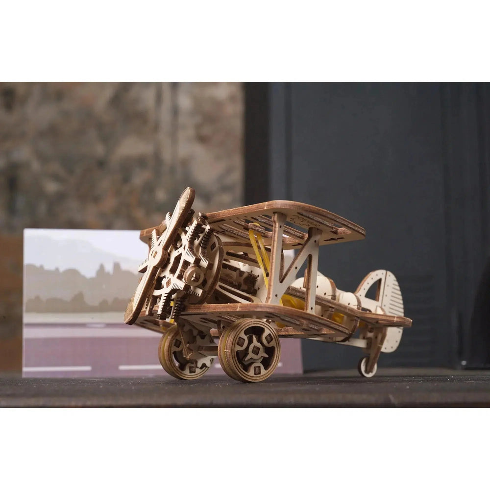 Mini Biplane 3D Wood Model Kit UGEARS (ONLINE ORDER ONLY)