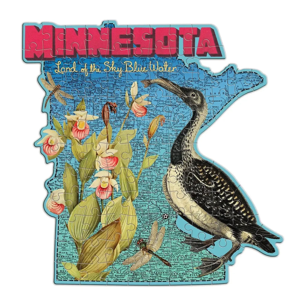 Minnesota 100 Piece Mini Shaped Jigsaw Puzzle Galison (ONLINE ORDER ONLY)