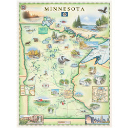 Minnesota State 1000 Piece Jigsaw Puzzle Xplorer Maps (ONLINE ORDER ONLY)
