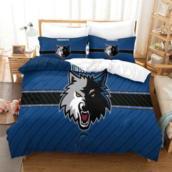 Minnesota Timberwolves Bedding Set Duvet Cover Without Filler (Online Order Only)
