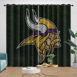 Minnesota Vikings Curtains Blackout Window Drapes Room Decoration (Online Order Only)