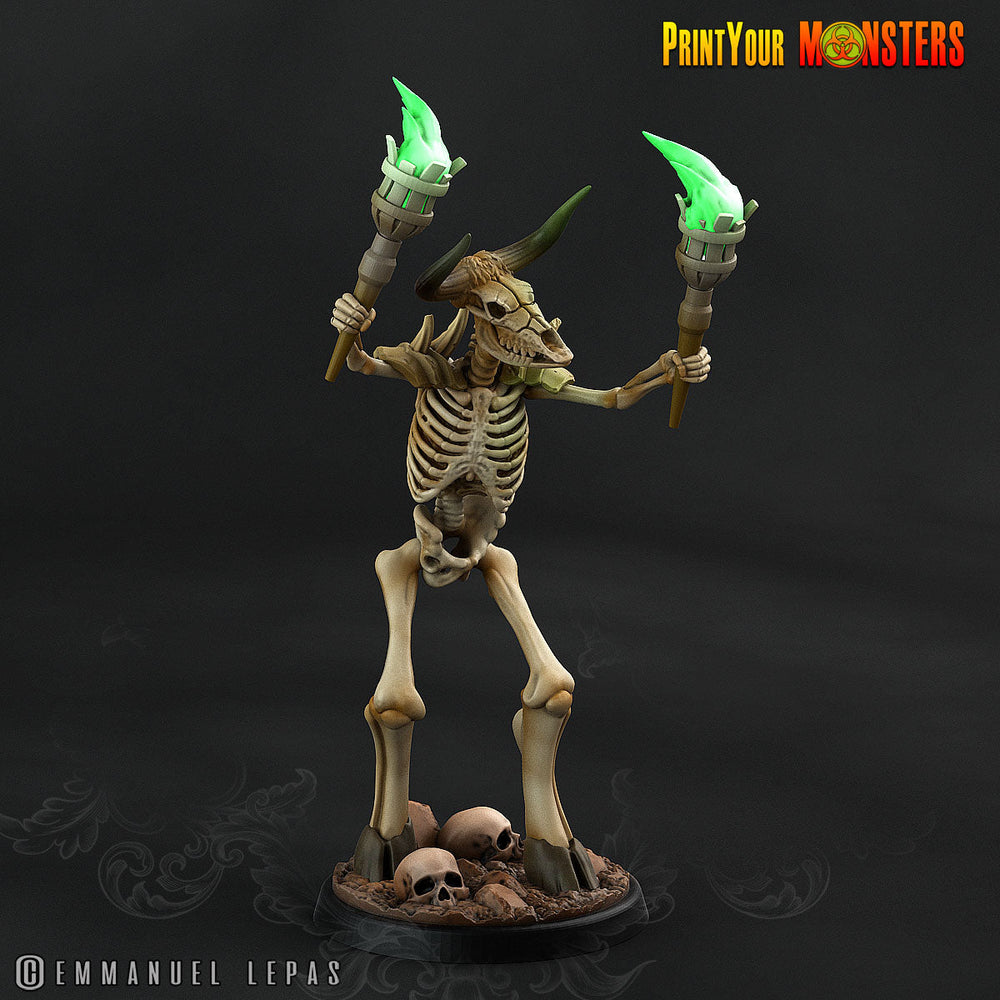 3D Printed Print your Monster The Ancient Bones Pack - Bone Minotaurs 28mm 32mm D&D (Online Only)
