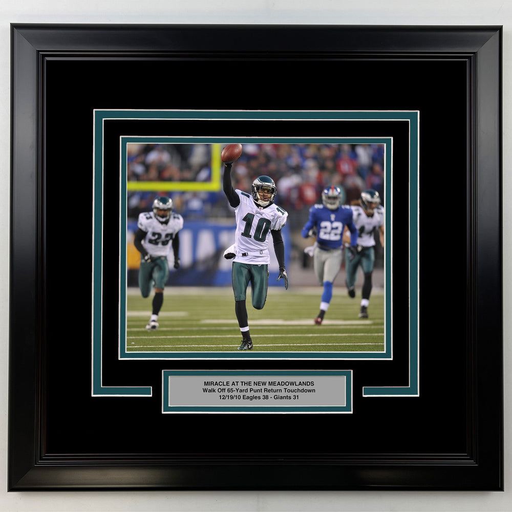 Framed Desean Jackson Miracle at the New Meadowlands Philadelphia Eagles 8x10 Football Photo (ONLINE ORDER ONLY)