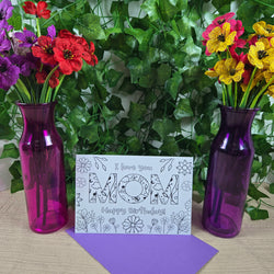 Coloring Mom Happy Birthday Card 1 (ONLINE ORDER ONLY)