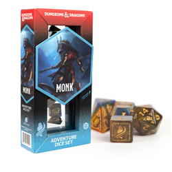 D&D Adventure Dice Set - Monk Edition | Blue/Gold 12pc Collection (ONLINE ORDER ONLY)